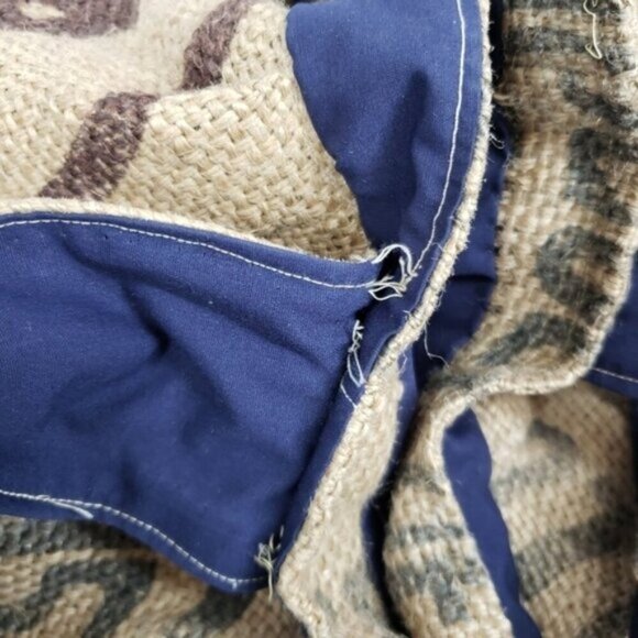 Burlap Coffee Sack Shoulder Bag Lined Unique Hippie Boho Free Spirit Graphic - Picture 8 of 16